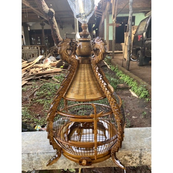 Sangkar/kandang perkutut naga bawang jeruji fiber