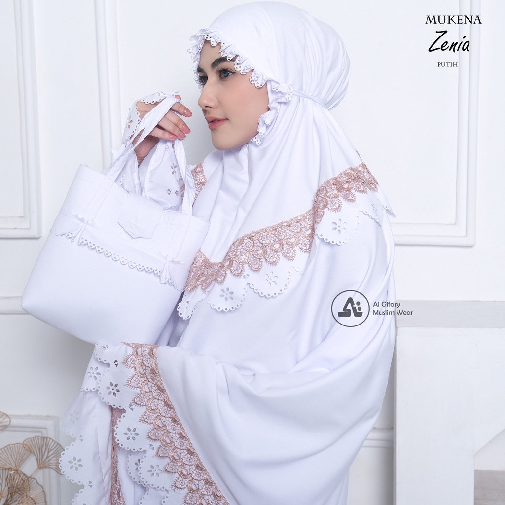 Mukena Dewasa Laser cut 2in1 ZENIA