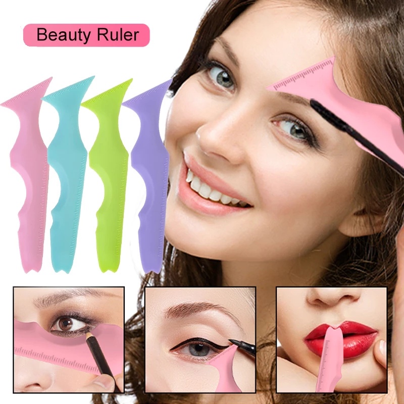 1 Pc Alat Bantu Eyeliner Multifungsi Bahan Silikon Dapat Digunakan Kembali