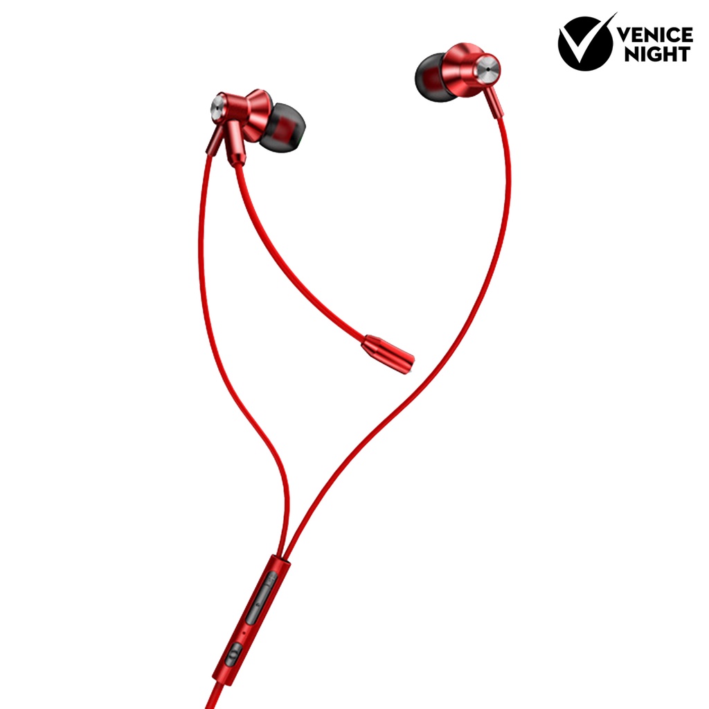 (VNEP) (Berkabel) Universal 3.5mm In-ear Stereo Gaming Music Sport Earphone dengan Mikrofon