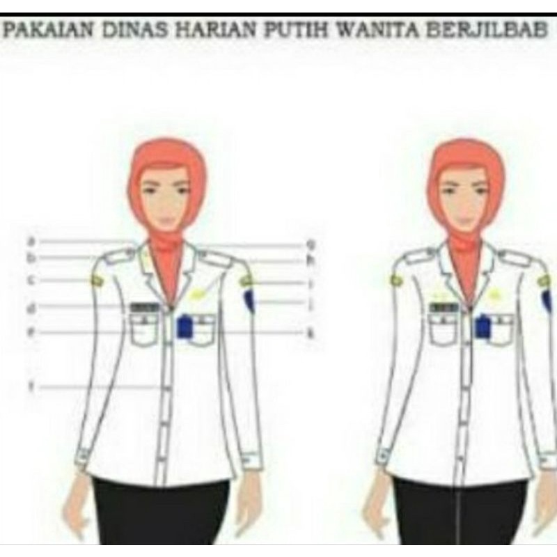 HEM PUTIH PPPK KEMEJA CEWEK PUTIH PPPK TERBARU