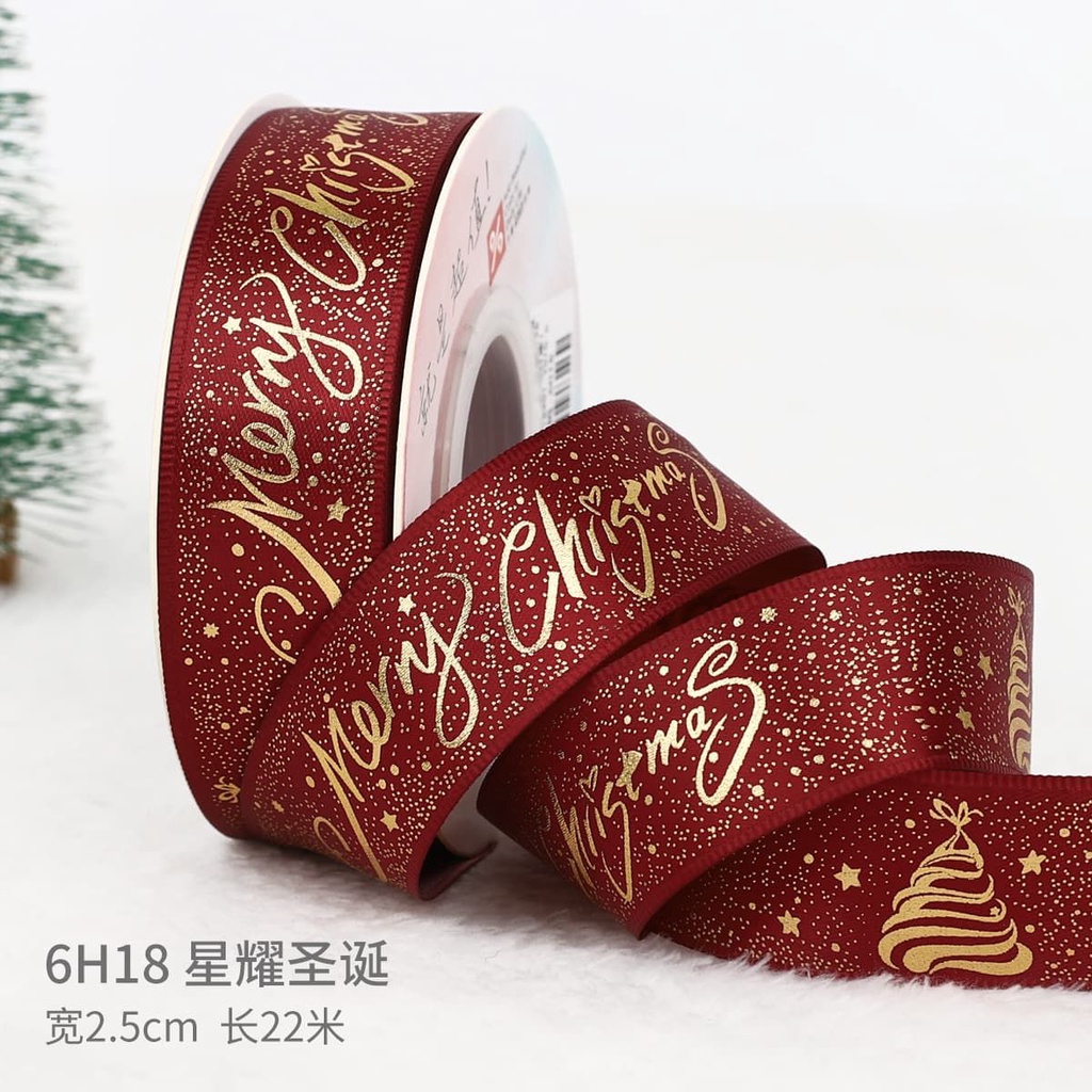 

[1 Meter] Pita Natal Pita Christmas - Christmas Ribbon - Pita Kado Natal