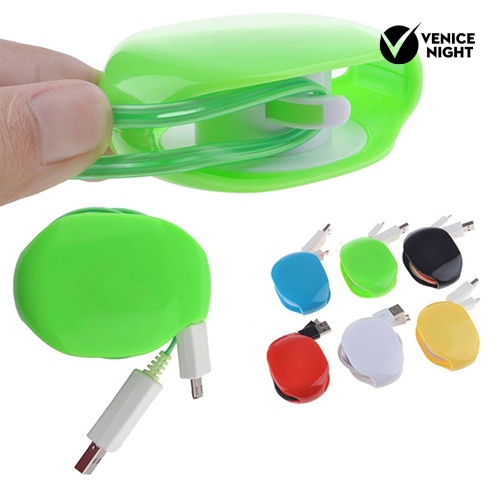 (VNEP) (Berkabel) Automatic Earphone Cord Wrap USB Cable Winder Organizer Tidy Ties untuk Smartphone