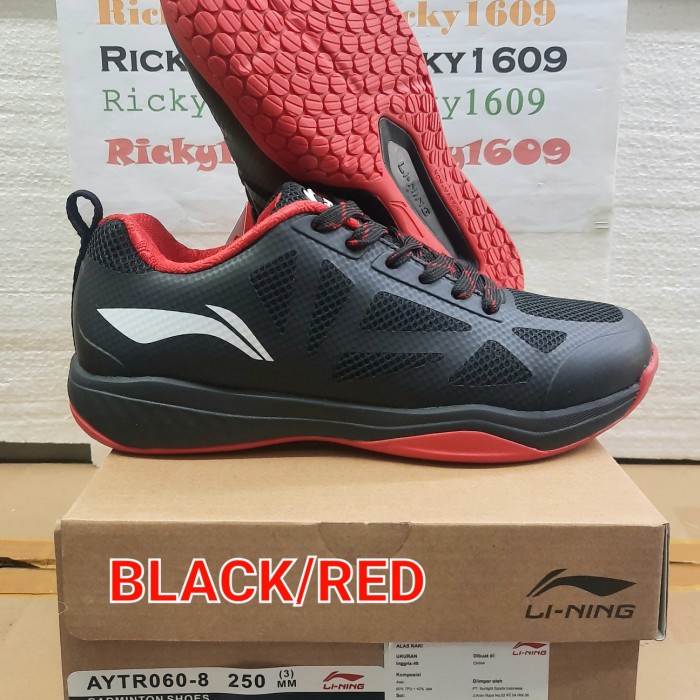 SEPATU BADMINTON LINING ULTRA FLY - SEPATU LINING ULTRA FLY - ORIGINAL - BLACK/RED