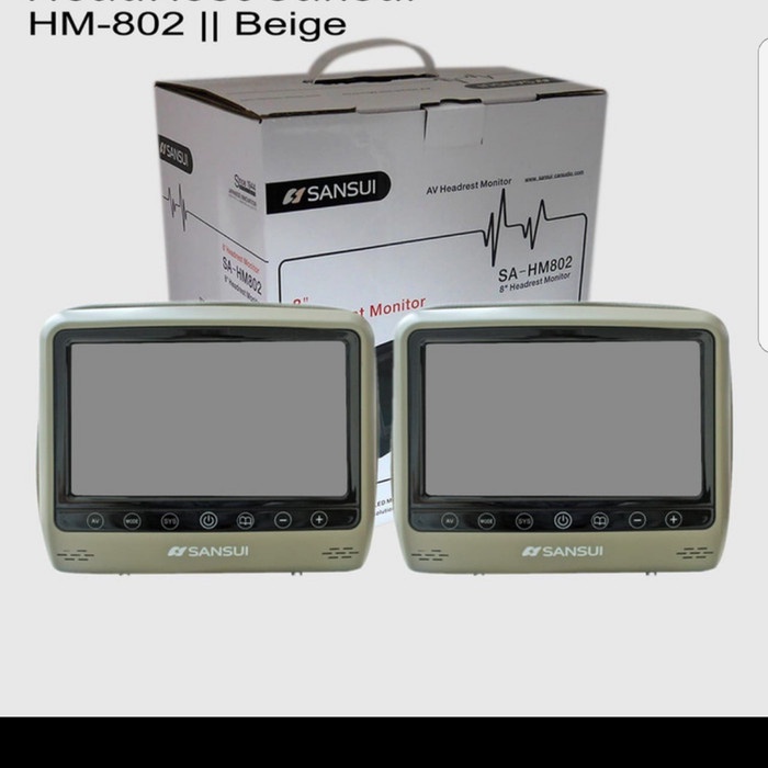 Headrest Monitor Sansui 8" Headrest Mobil 8 Inchi