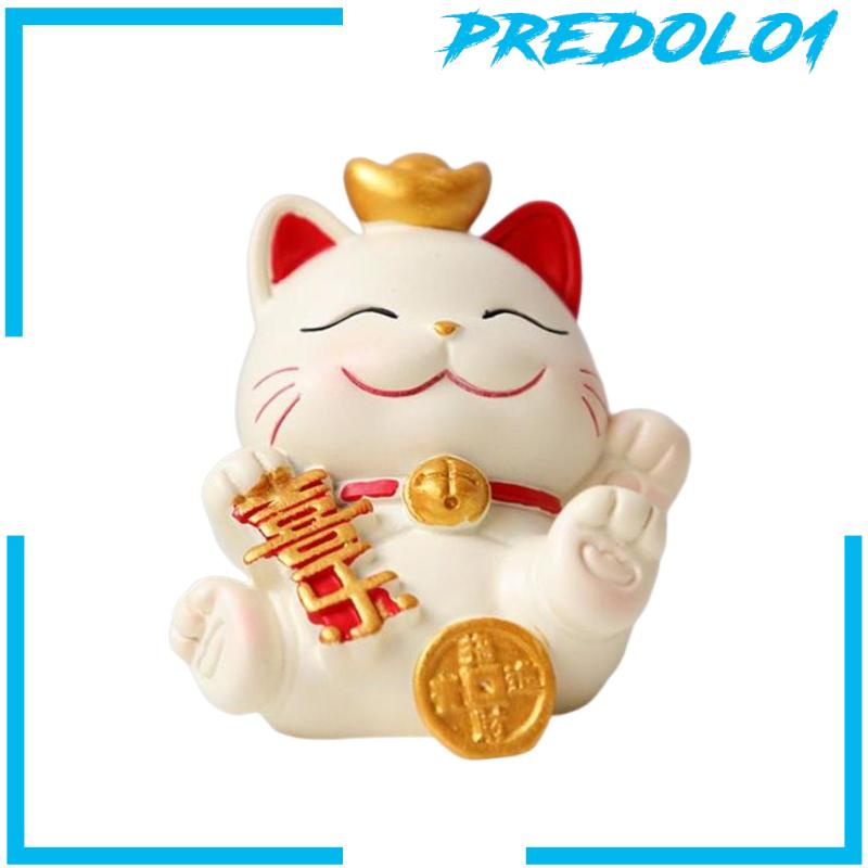 Predolo1 Patung Kucing Bahan Resin Untuk Dekorasi Meja Kantor