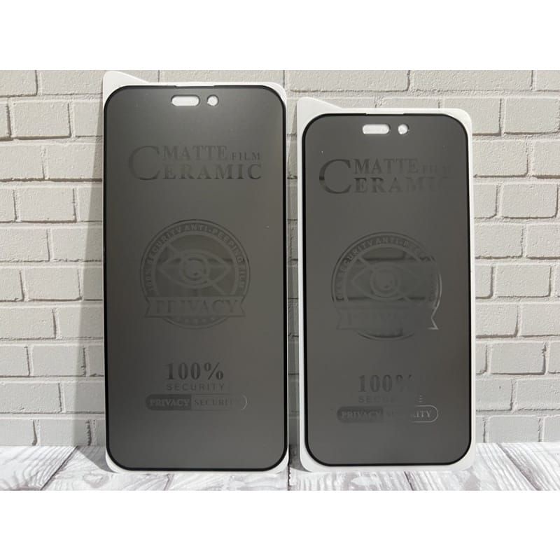 IPHONE 14 / 14 PLUS / 14 PRO / 14 PRO MAX CERAMIC MATTE SPY TEMPERED GLASS CERAMIC MATTE ANTI SPY ANTI