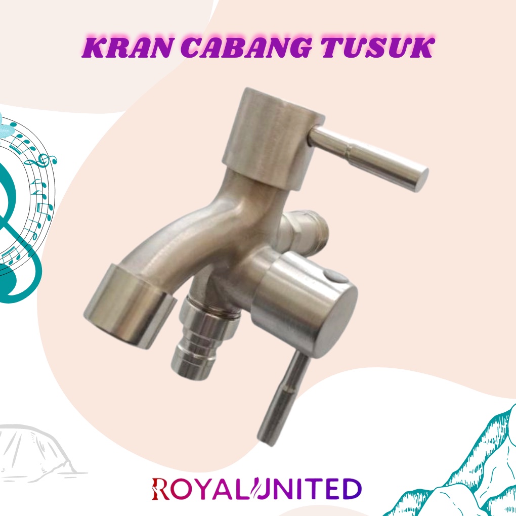 Kran Cabang soligen Stainless Steel Keran Air Shower - Keran cabang Original