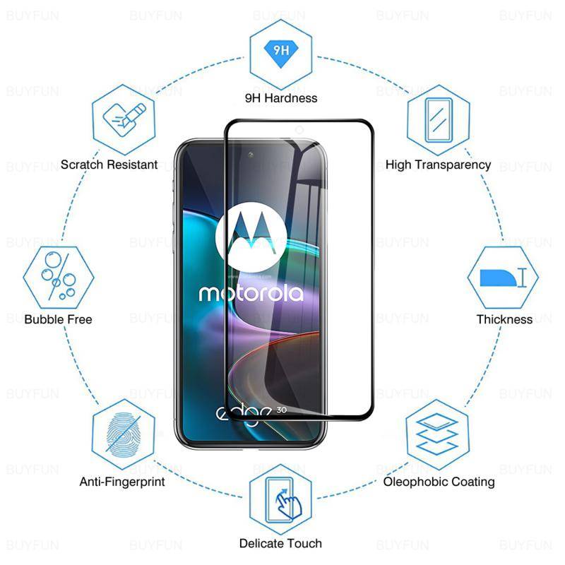 3pcs Pelindung Layar Tempered Glass HD Untuk Motorola Edge 30 20 Pro Lite