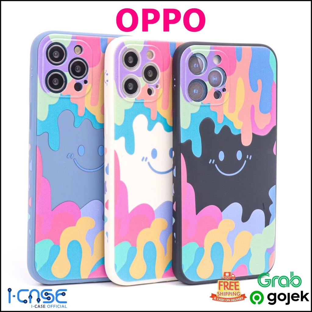 Soft Case OPPO A1K A3S A5S A15 A37 A71 A33 A5 A31 Luxury Rubik's Cube Smiley Edge