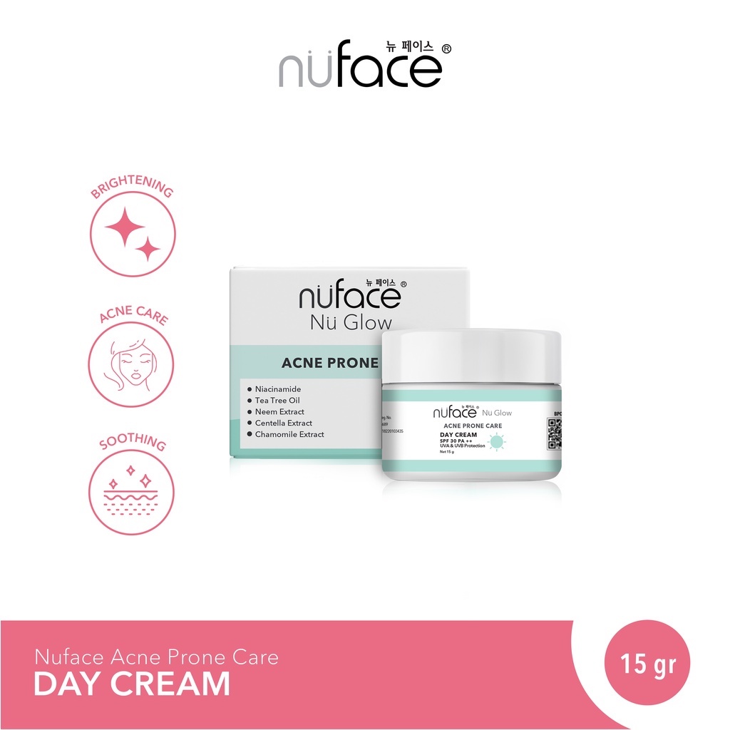 Nuface Nu Glow Acne Prone Care Day Cream 15gr