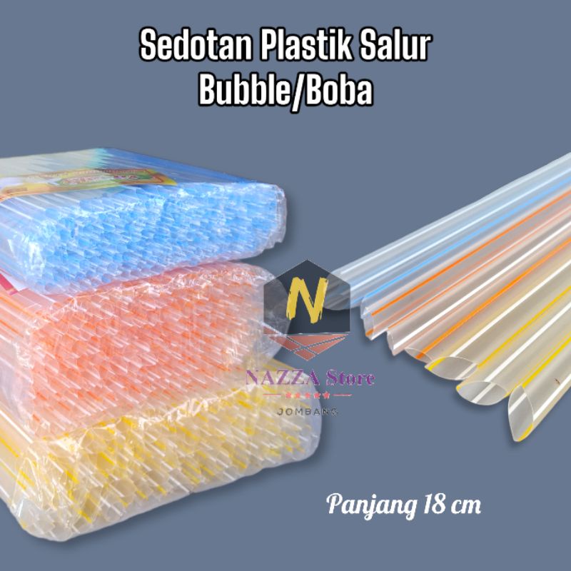 Sedotan Boba bening Salur Murah 6mm, 8mm& 12mm