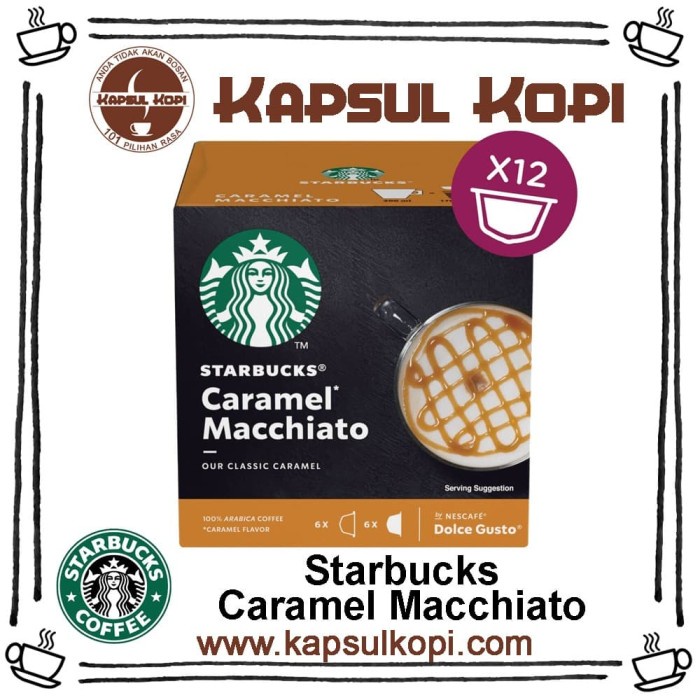 

STARBUCKS CARAMEL MACCHIATO KAPSUL KOPI NESCAFE DOLCE GUSTO IMPORT