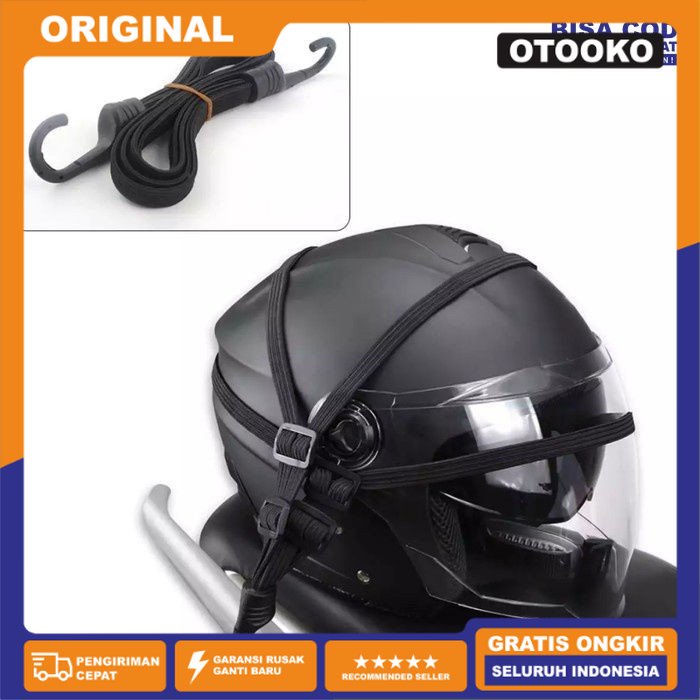 Tali Helm jaring helm Tali Pengikat Helm elastis Helmet Rope Cargo Net