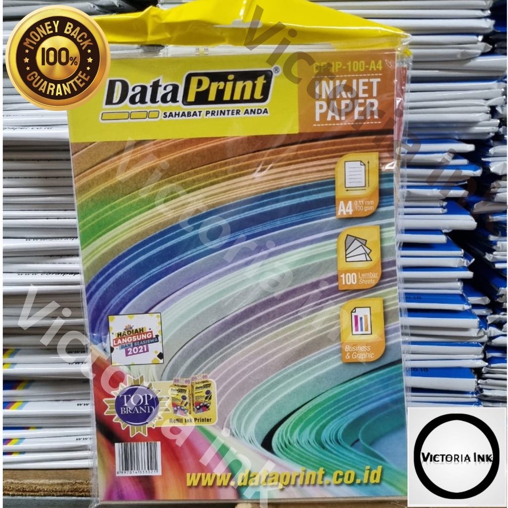 Kertas Inkjet Data Print 100gsm Inkjet Paper A4 DataPrint 100 Lembar