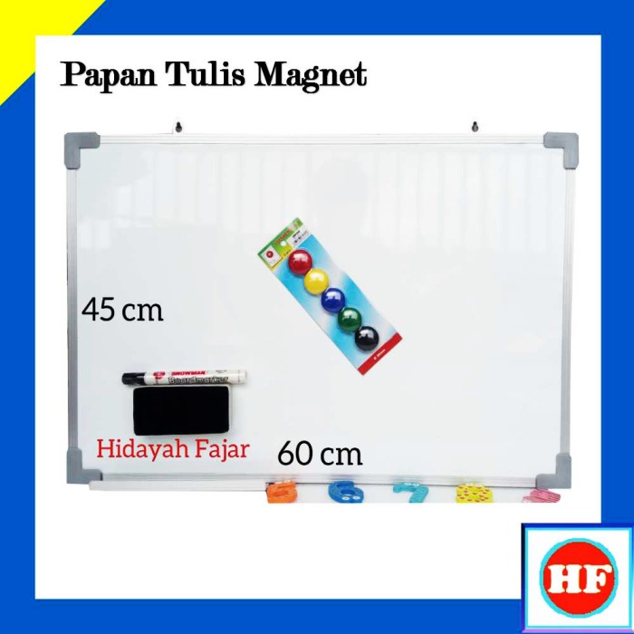 

Stas Papan Tulis + Spidol + Penghapus White Board + Magnet Warna