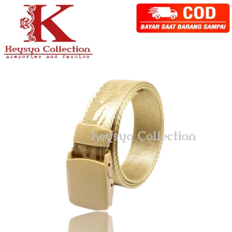 ikat pinggang pria kanvas nylon sabuk pria metal anti detector