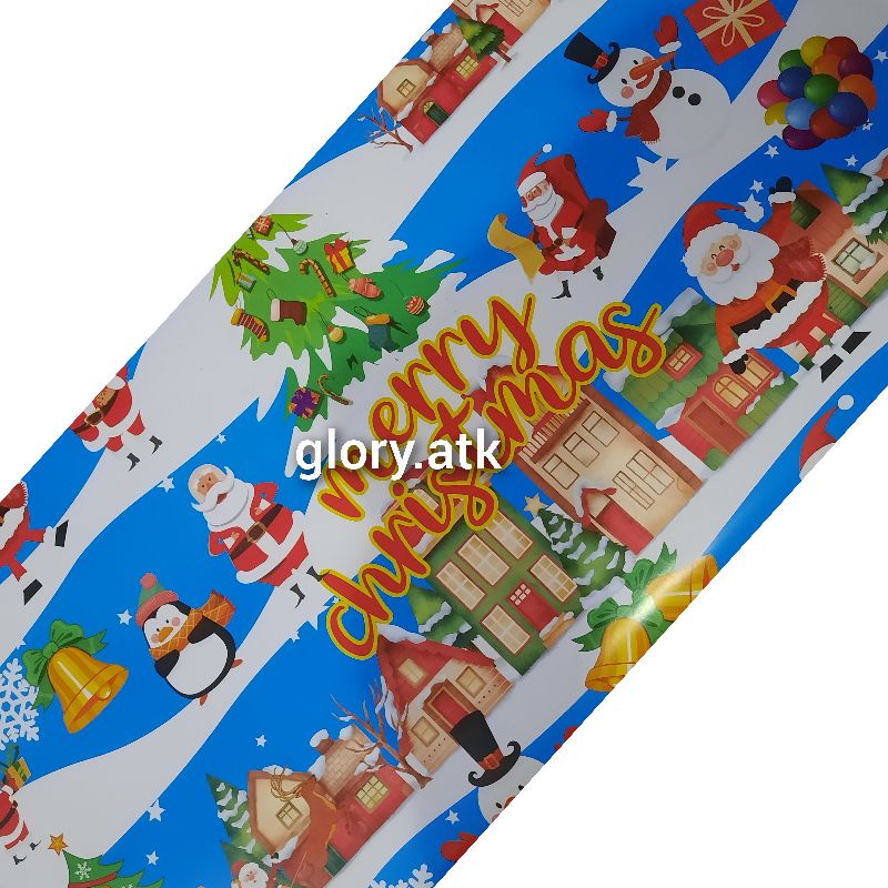 

KERTAS KADO NATAL MERRY CHRISTMAS/NATAL BIRU SNOWMAN