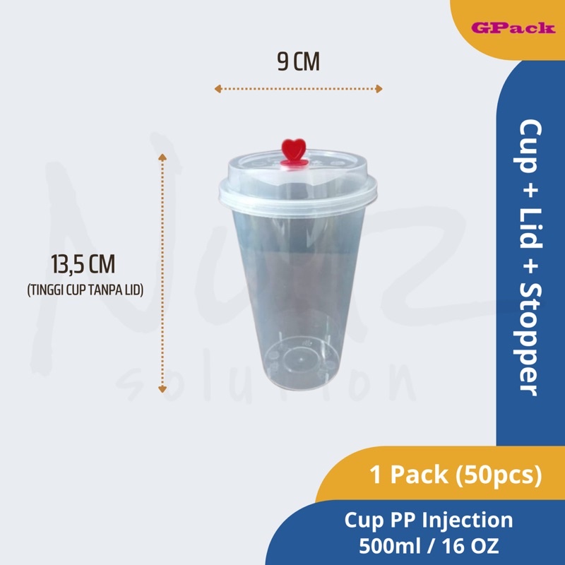 Jual Gpack Gelas Plastik Cup Pp Injection 16oz500ml 50pcs Shopee Indonesia 6959