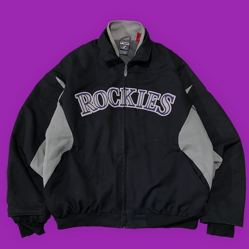 varsity mlb rockies vintage second original by majestic
