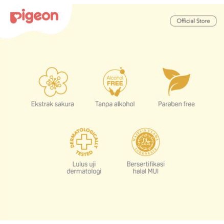 PIGEON Baby Wipes SAKURA 50's / Tisu Basah Bayi - Alkohol &amp; Paraben Free isi 50 -Tanpa Alkohol