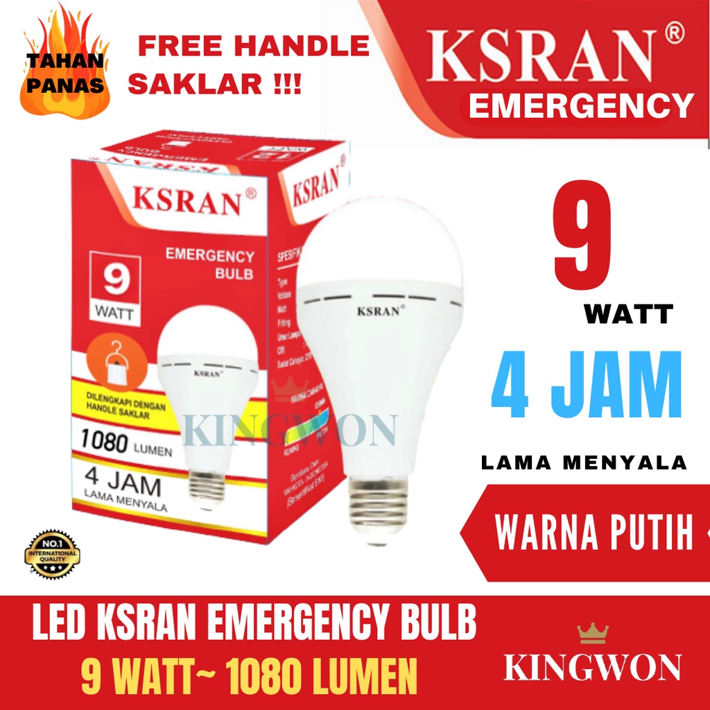 LAMPU LED BOHLAM EMERGENCY LAMPU EMERGENCY BULB 9W 12W 15W 18W BOHLAM LAMPU LISTRIK MATI DARURAT E27