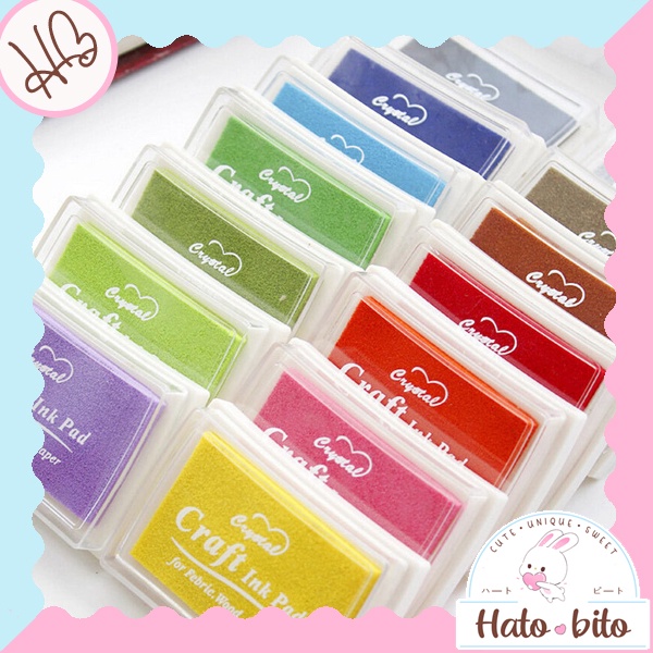 

Stamp pad 1 warna bak stempel craft ink pad diy journal scrapbook tinta stempel warna warni HB1363