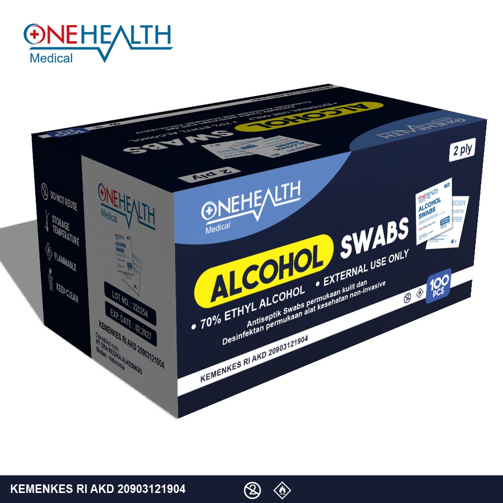 Cod tisu tissu alcohol alkohol swab antiseptik Kapas Basah Kesehatan Lotus