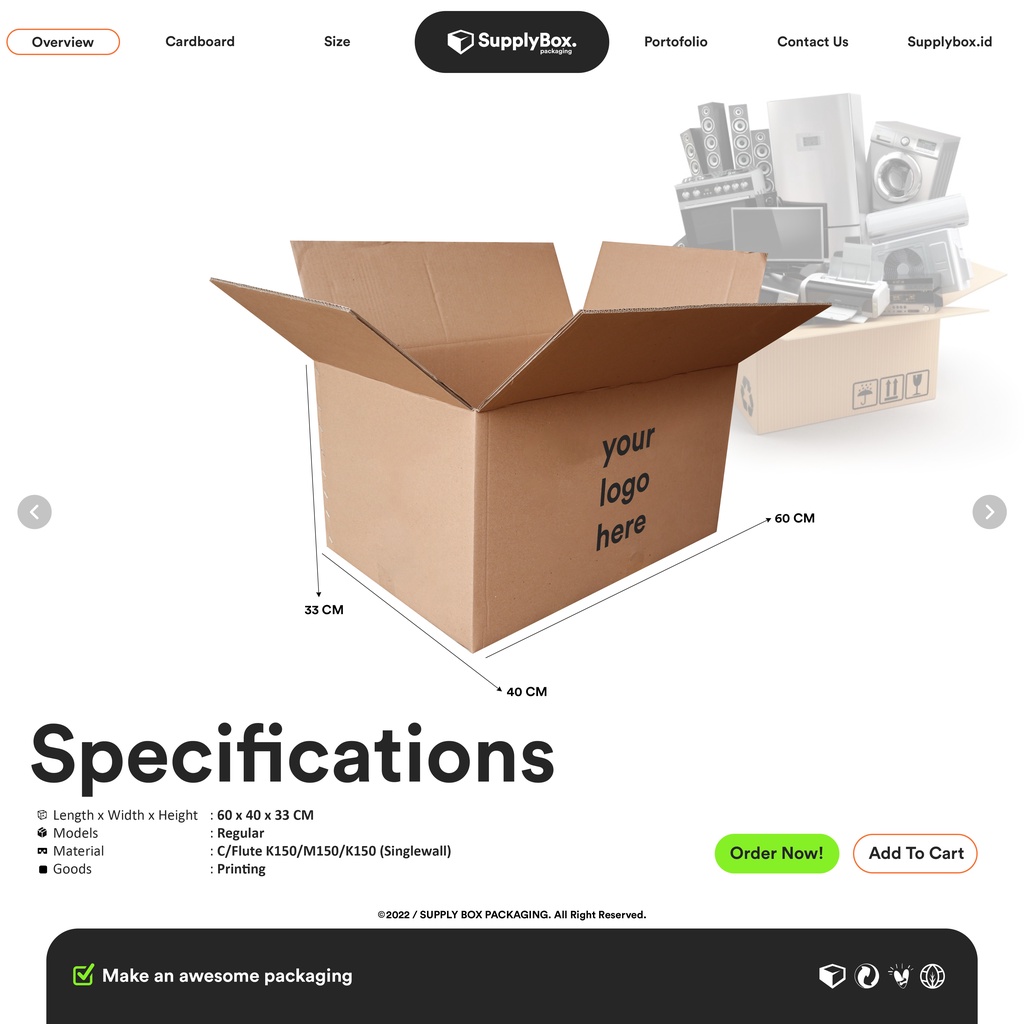 

KARDUS BOX PACKAGING PRINTING 60 x 40 x 33 CM | Kardus | Cardboard