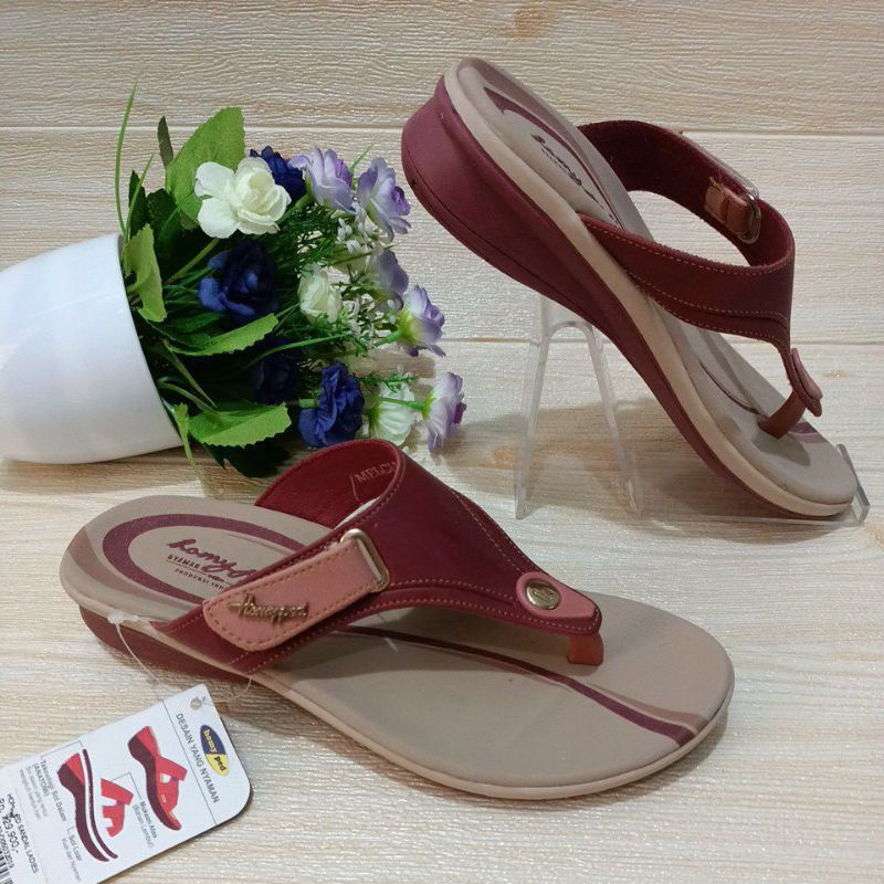 HOMYPED SANDAL WEDGES MELCIA N41 MARUN CERI SIZE 36