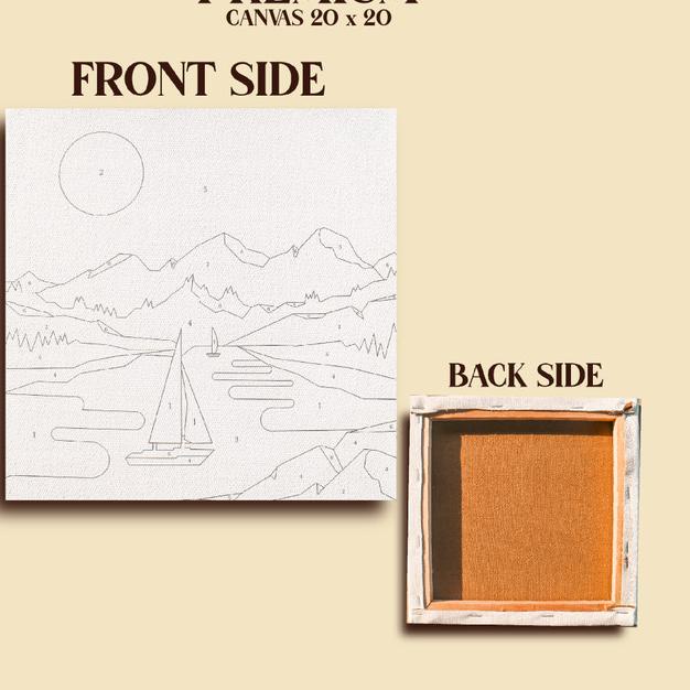 

Paint By Number Peninsula | ByPainters | Painting Set | 20x20cm Kanvas