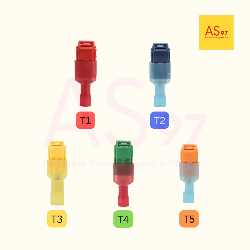 Konektor Terminal Kabel Listrik Insulated 22-10 AWG T-Taps