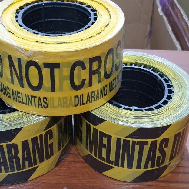 

police line 3x300 dilarang melintas/ baricade tape bertulisan