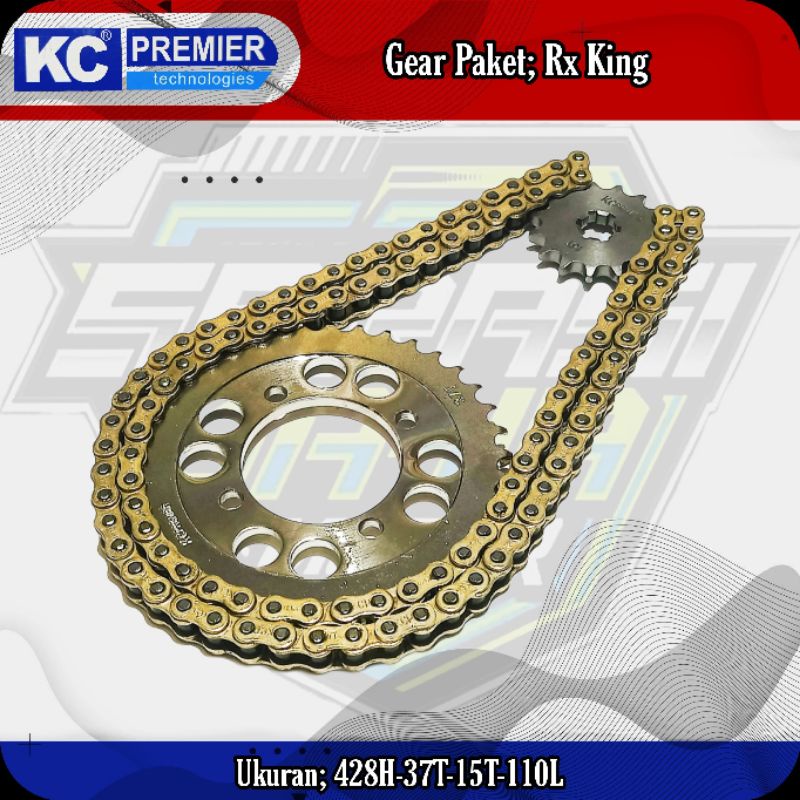 KCP GEAR PAKET RXK (428H-37T-15T-110L) / KC PREMIER GIR SET RXK 428H-37T-15T-110L