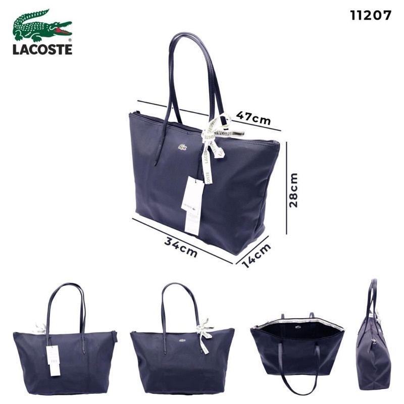 Tas Tote Wanita Bahan Kanvas / Totebag Lacoste Import 11207