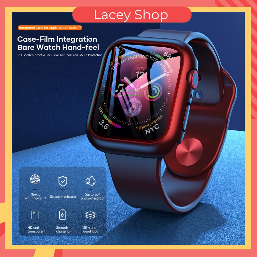 Tempered Glass iWatch 2 in 1 Screen Protector Front Cover Integrated Case