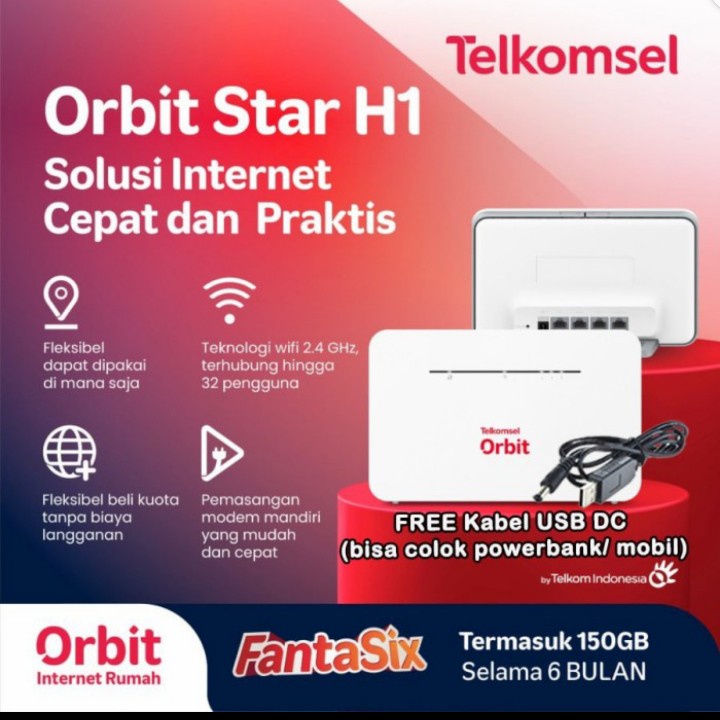 Telkomsel Orbit Star H1 (B311B-853) Router/Modem/Wifi 4G High Speed
