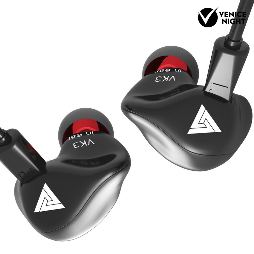 (VNEP) (Berkabel) QKZ VK3 Universal 3.5mm In-Ear Earphone HiFi Music Sport Headset dengan Mic