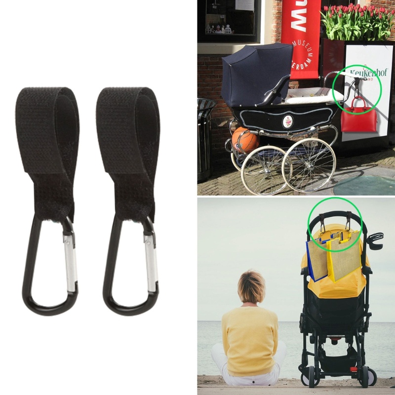 Mary Non-slip Stroller Hooks Stroller Gantungan Klip Untuk Gantung Dompet Tas Popok Mommy Bag Grocery Bags School Bag Baby