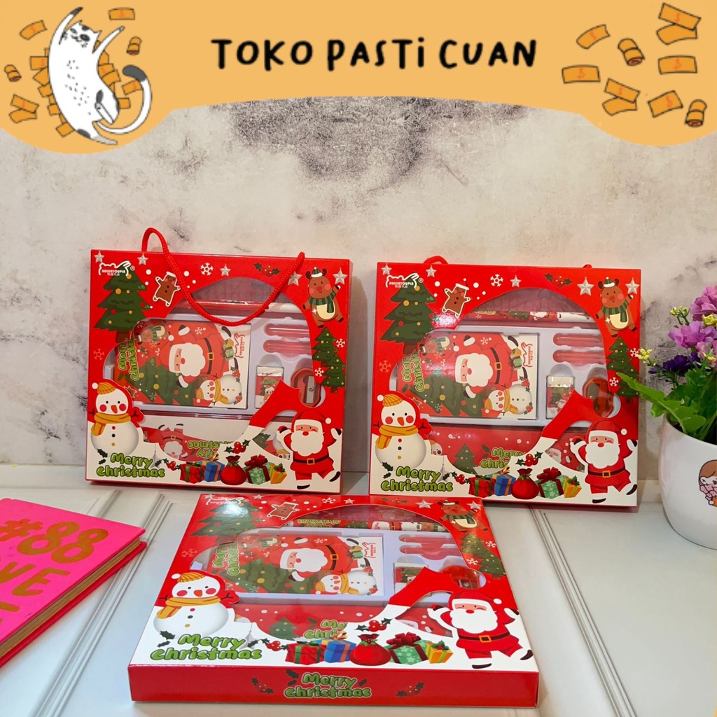 

PAKET ALAT TULIS LENGKAP JURNAL 7 IN 1 VERSI NATAL TERMURAH / PAKET JURNAL 7 IN 1 INCLUDE BOX CUTE LUCU UNIK BISA COD