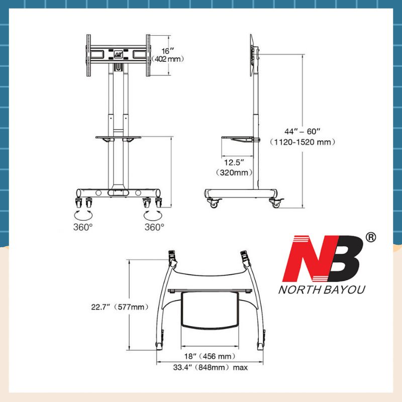 Bracket Tv North Bayou AVA 1500-70P Bracket tv standing bracket tv stand impor bracket tv up to 75  inch