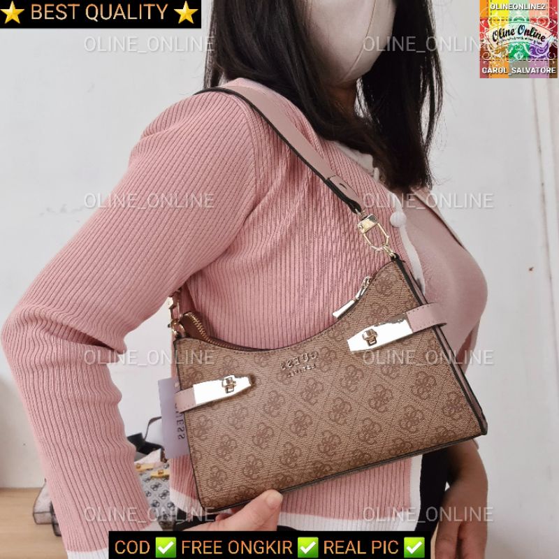 Tas zadie shoulder bag 4 warna brown black beige pink grey gs hitam abu coklat motif 4g batik gb cangklong