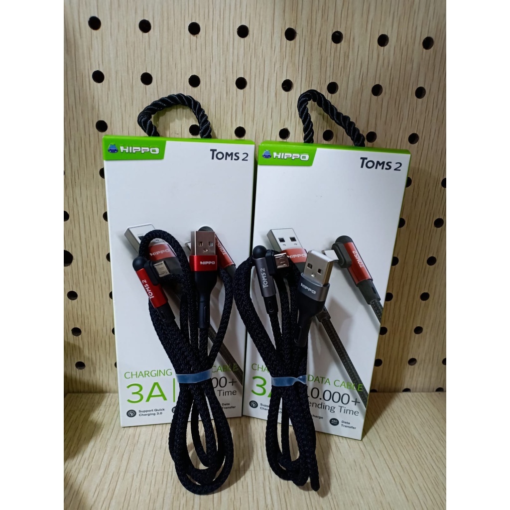 Kabel Data Micro HIPPO TOMS 2 Kabel Gaming Micro USB Fast Charging 3A