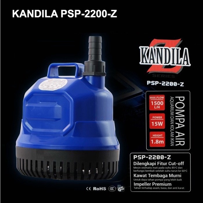 KANDILA PSP2200 Z Pompa Air Celup Aquarium Kolam Ikan PSP 2200Z