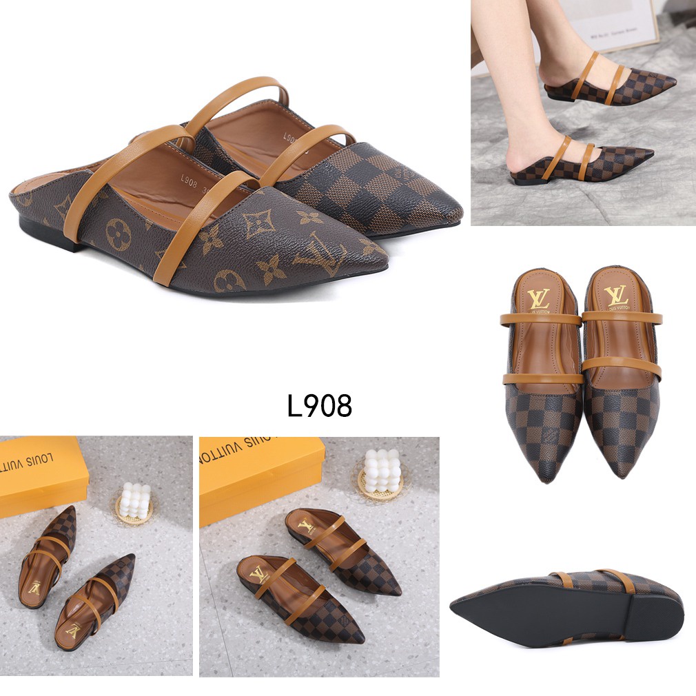 SHOES Double Strap Slip-On Flat Shoes L908