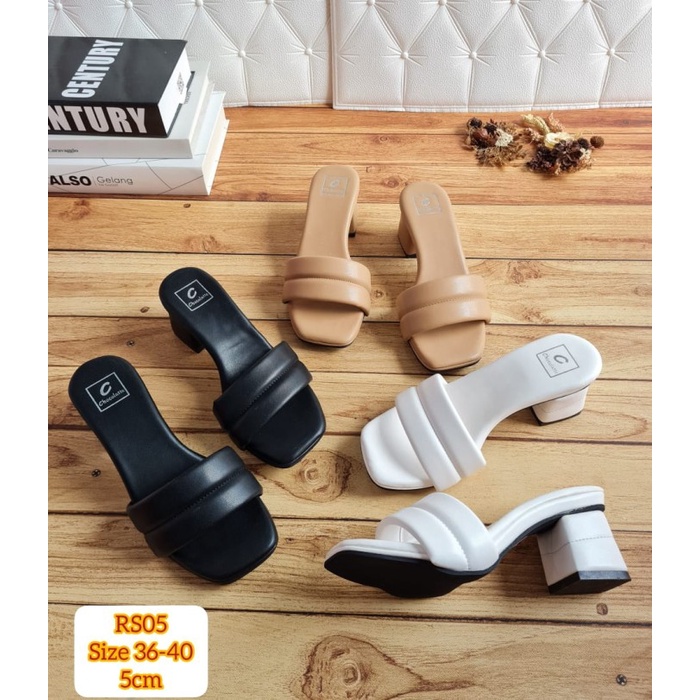 heels wanita sendal hak tahu kokop rani 5cm - Heels Pesta Wanita Sepatu Hak Tali Import Hak Tahu Mur