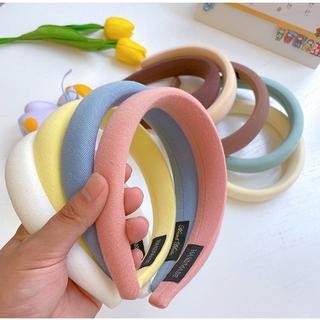 PA Bando Kain Tebal Wanita Korea Headband Cloud Polos Lebar Empuk Bandana Nagita Lembut Warna Pastel Hair Band Korean