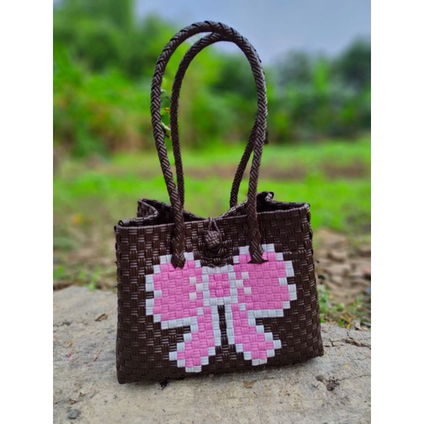 jali bag paty sulam/ tas anyaman/ tas jali hello kitty