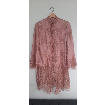 kebaya brokat pink salem