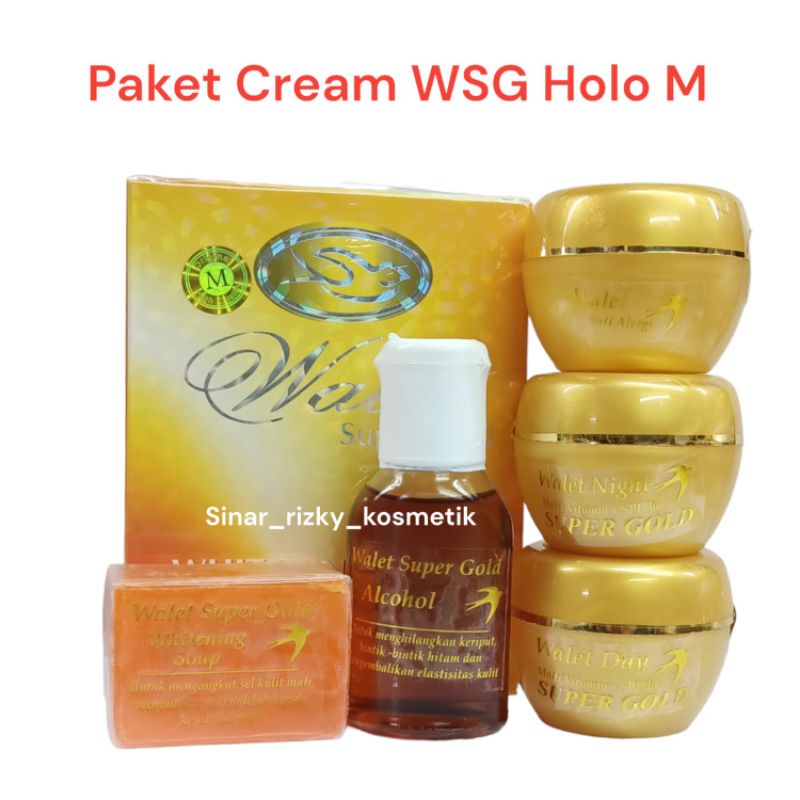 Paket Cream WSG 5in1 Holo M Krim Walet Super Gold M